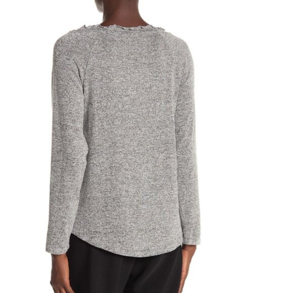 Gibson Ruffled Edge Raglan Pullover - Picture 2 of 2